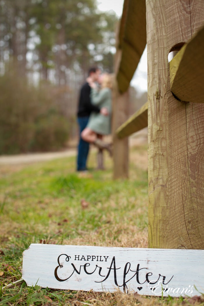 The beautiful "Happily Ever After Sign" is simply a description of the beginning of the rest of their lives.