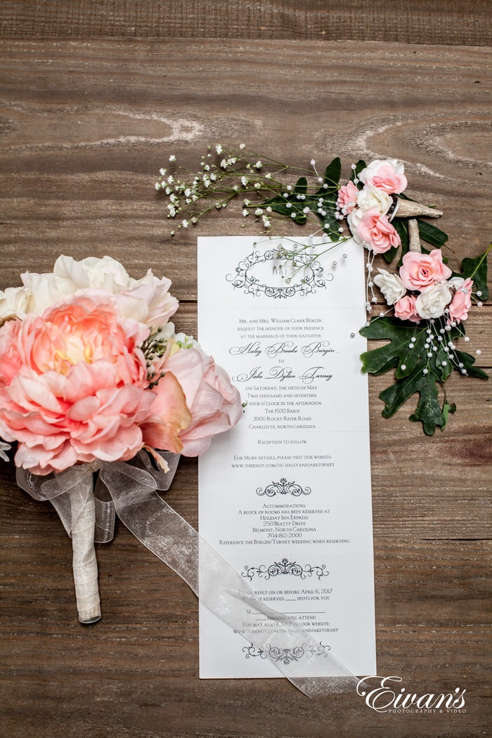 These floral and beautifully printed wedding line show all of the beauty this couple has.