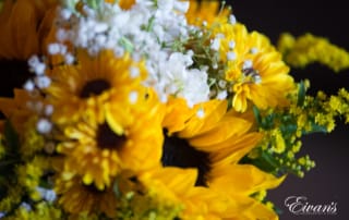 A close up of the bride's bouquet look so bright and colorful which help to show how vivid this particular couple are.