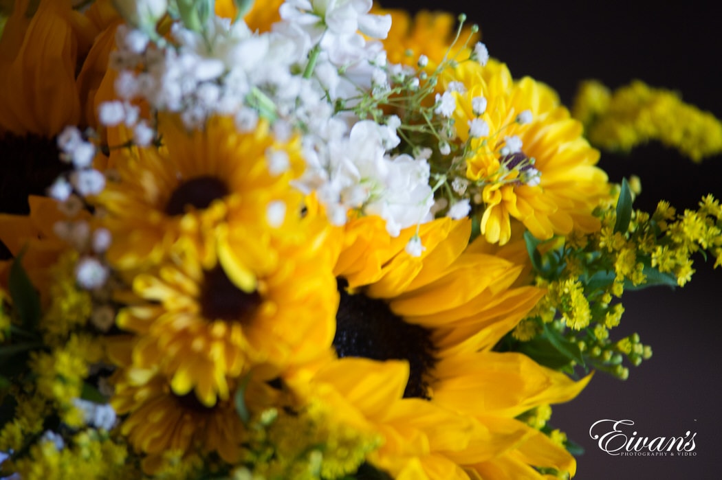 A close up of the bride's bouquet look so bright and colorful which help to show how vivid this particular couple are.