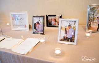 The couple set out a table telling people to show off their beautiful wedding day.