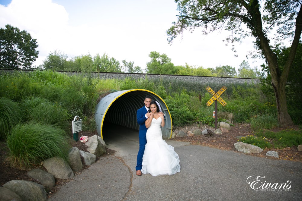 The bride and groom's photographs were so different and special with the help of a very unique venue.