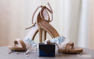 All of these accessories are small accents placed and added to this bride's outstanding look.
