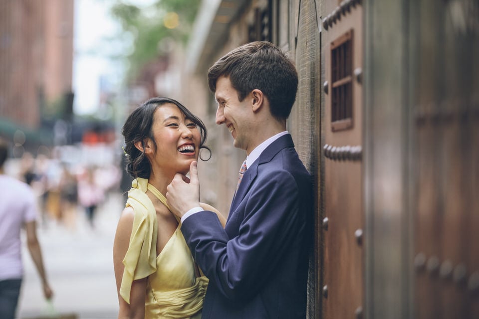 newlyweds sharing a moment, new york city wedding photographer availability
