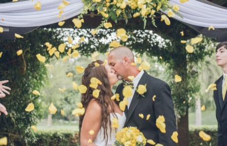 newlyweds kissing at the altar, san diego wedding photographer portfolio