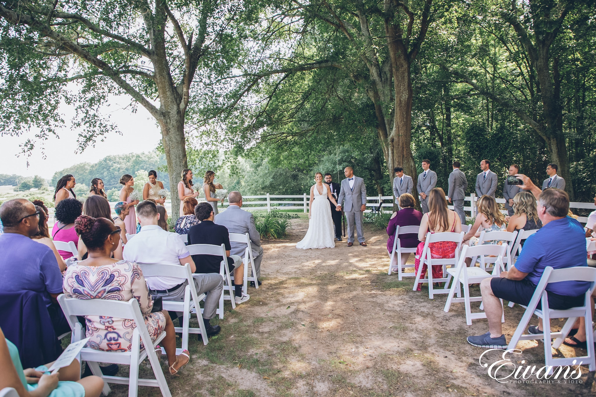 man and woman at the alter