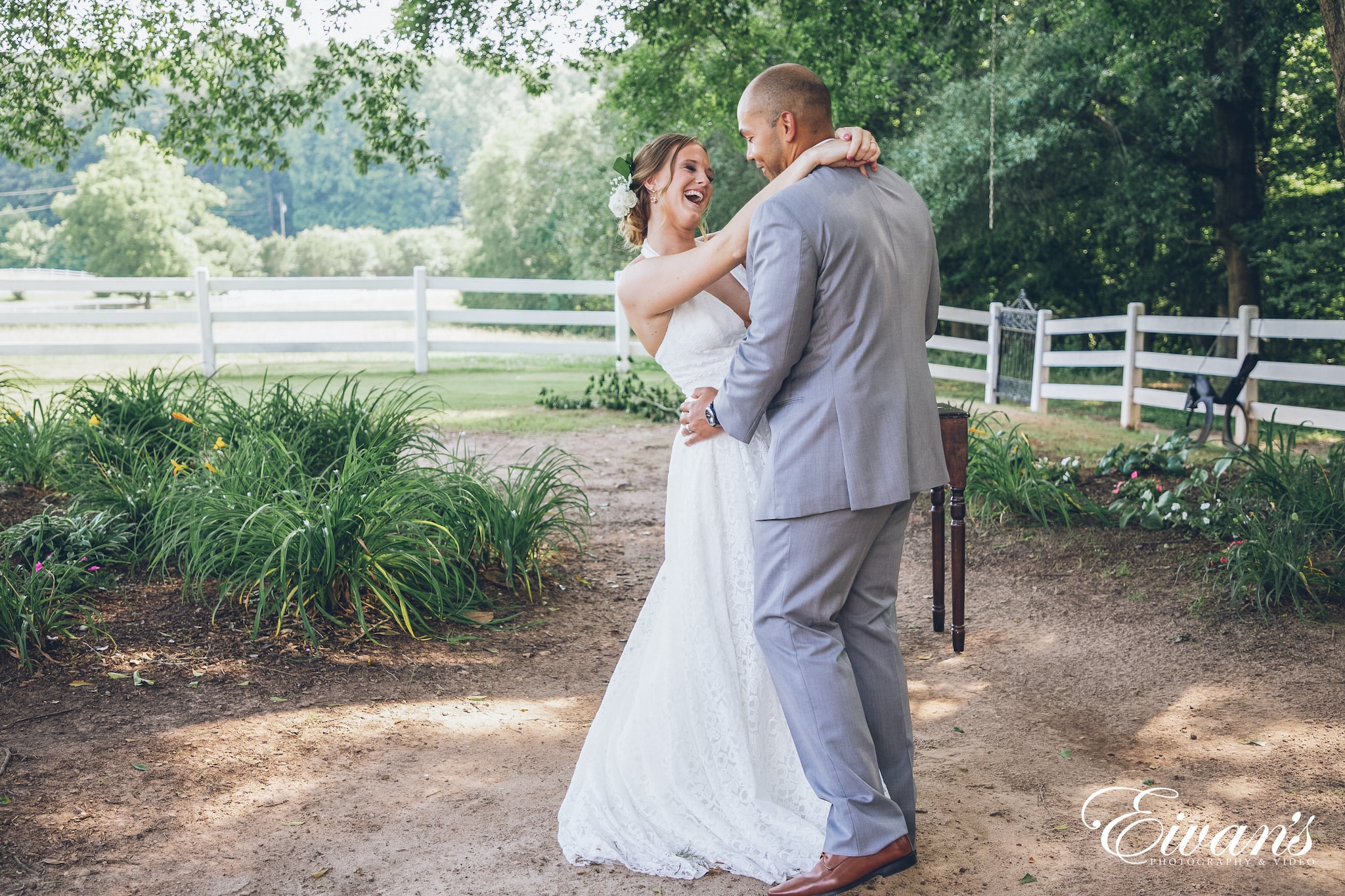 man and woman hugging