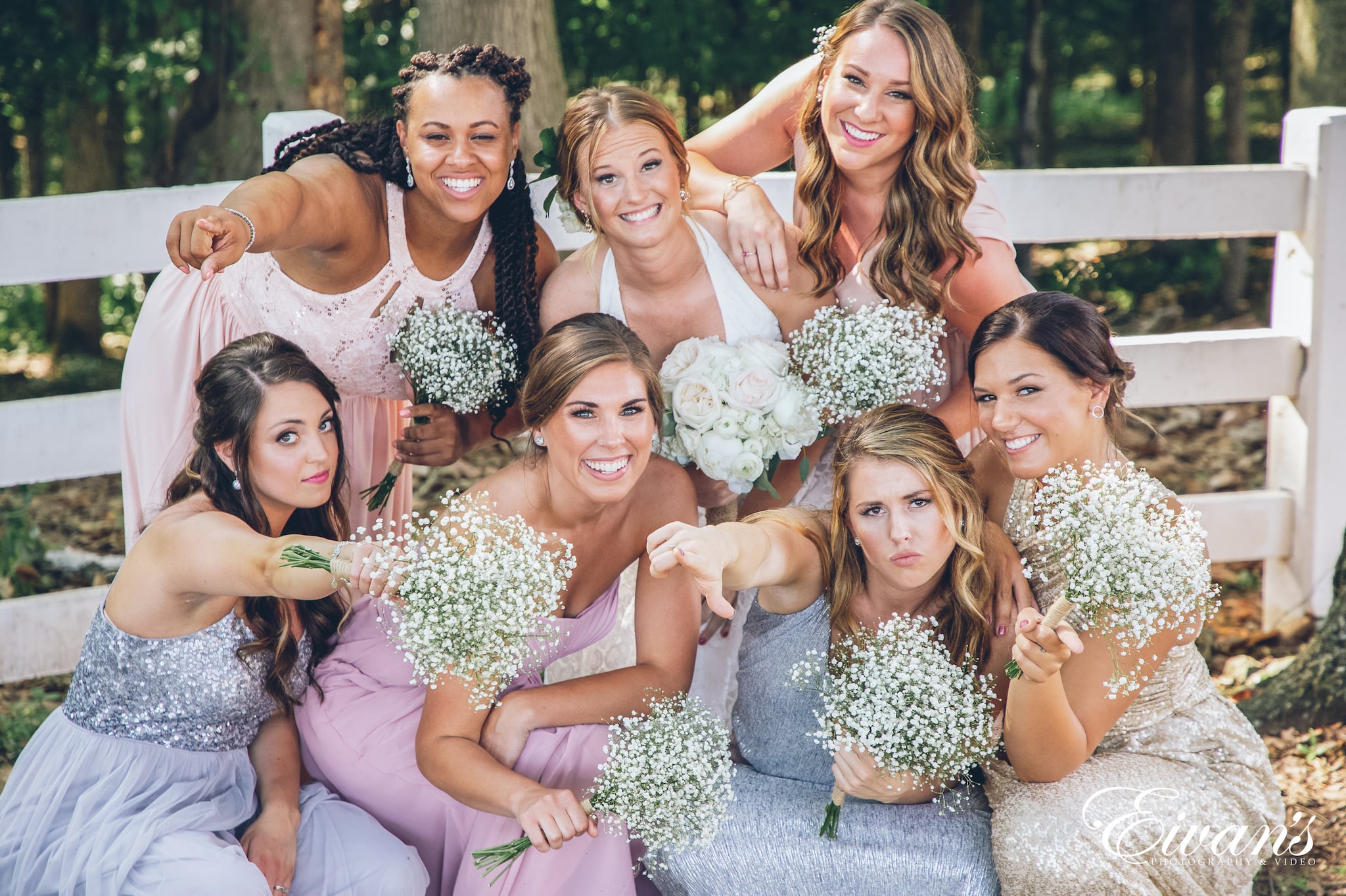 bride and her bridesmaids