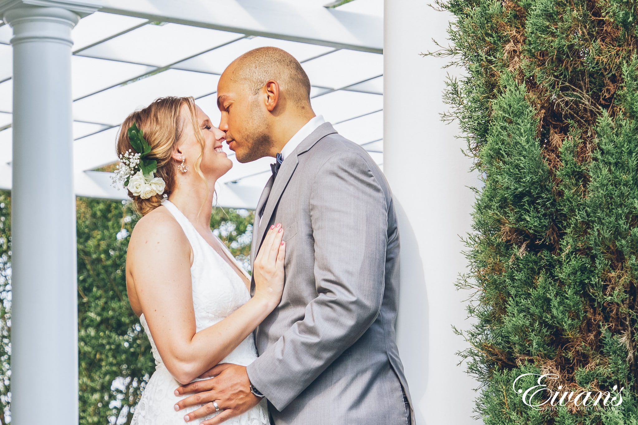 man and woman kissing