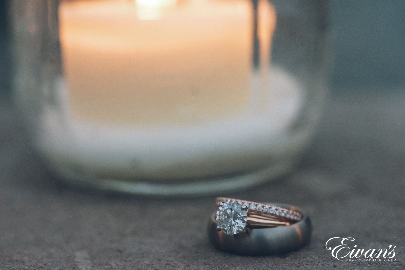 close-up shot of their rings