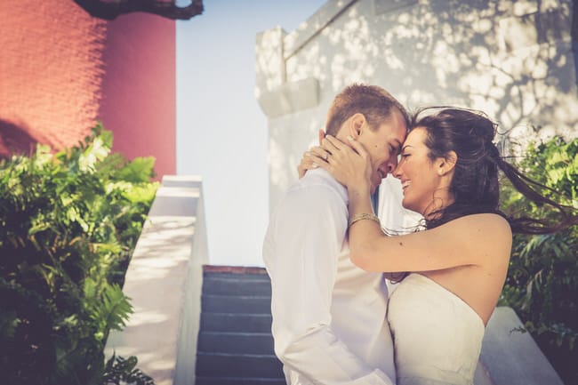 At the terrace creative wedding photo idea