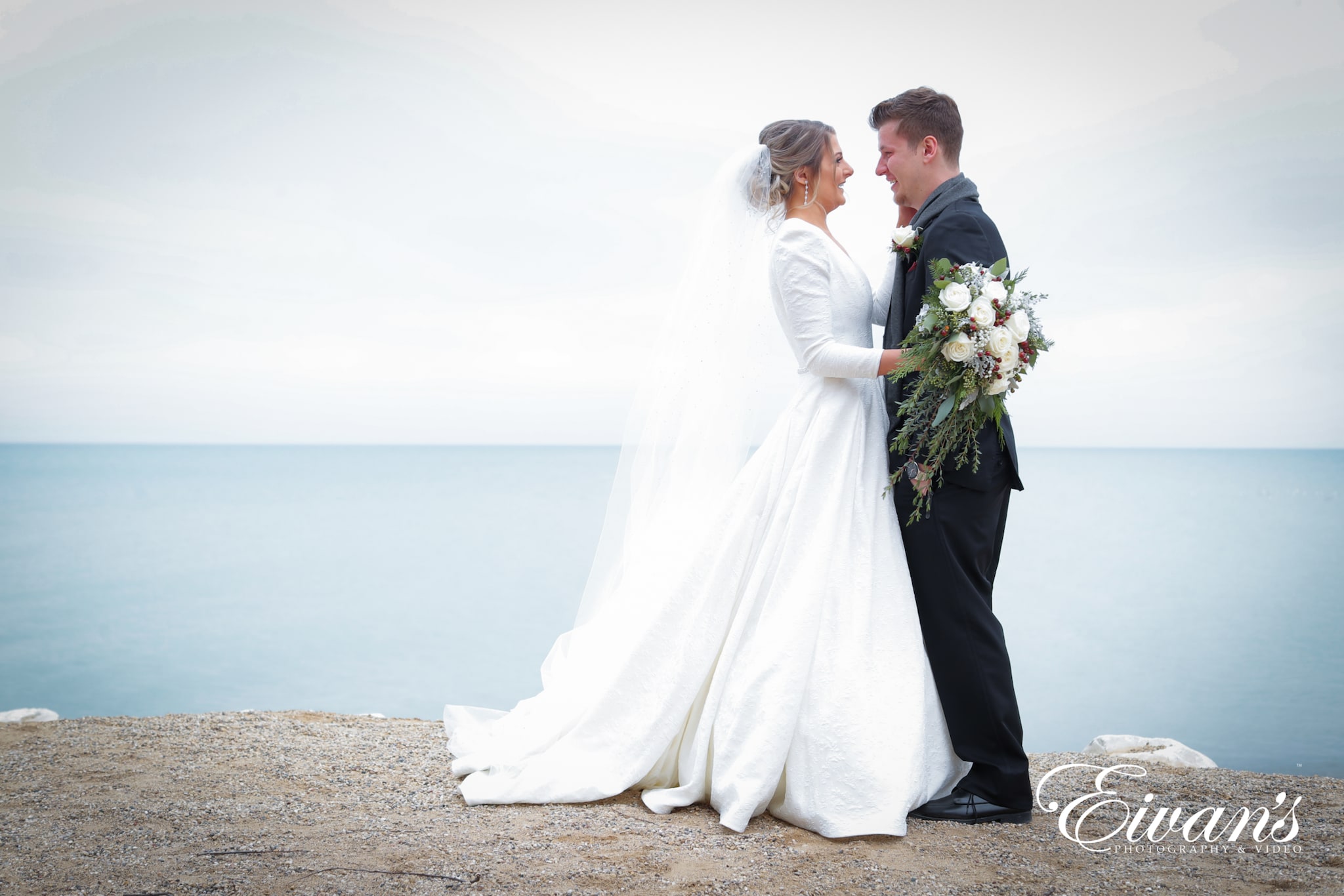 first-look-wedding-ideas image of a married couple crying