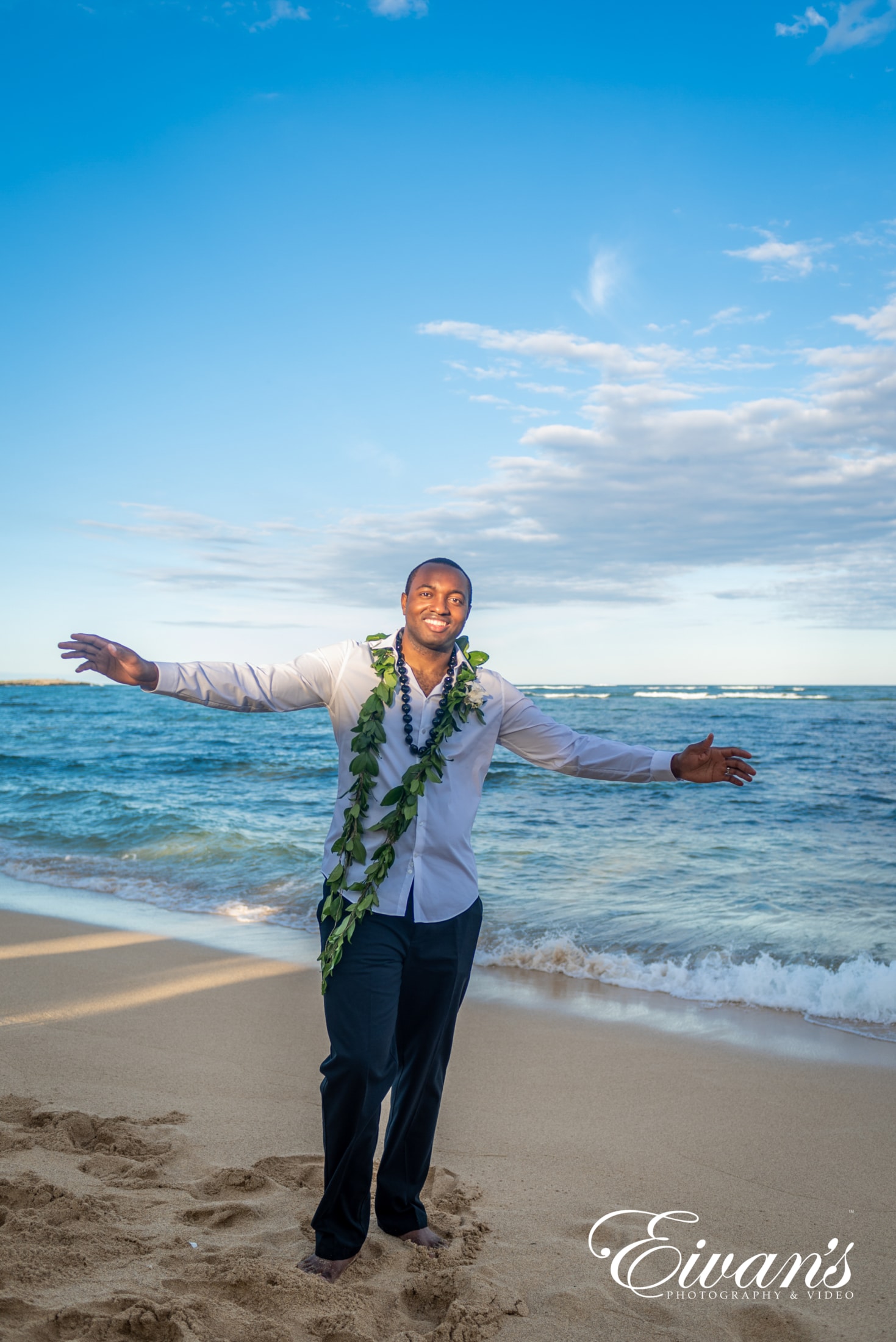 image of a groom on the beach