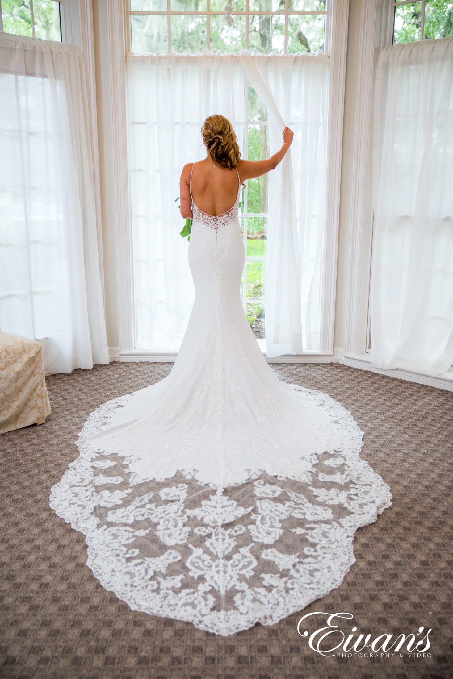 image of a bride wearing her wedding dress