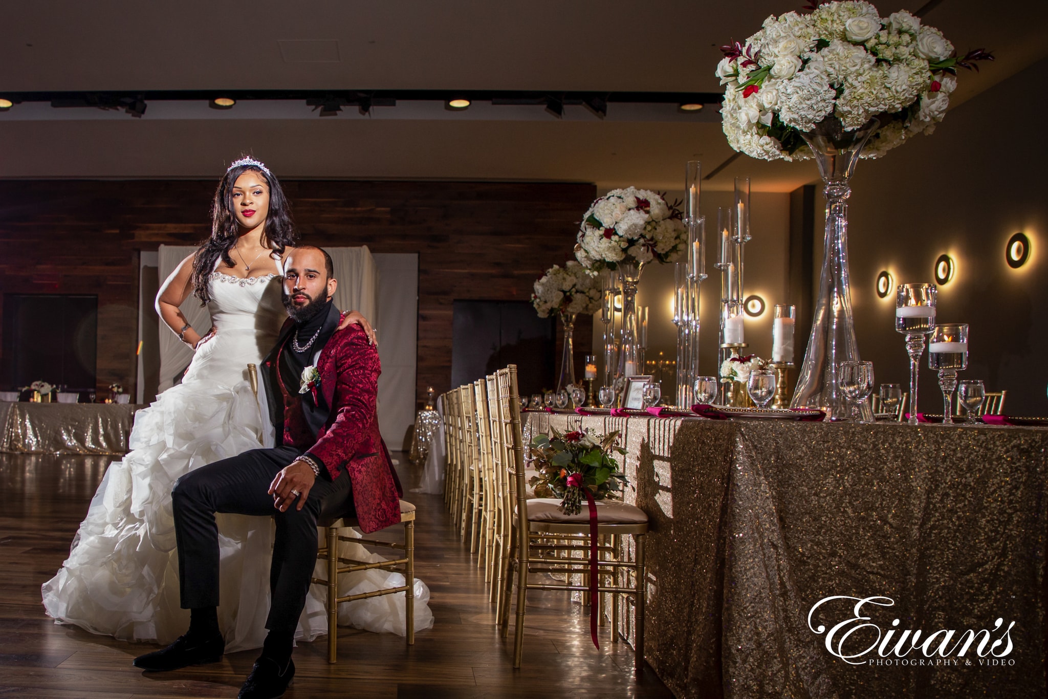 image of a married couple in their wedding venue