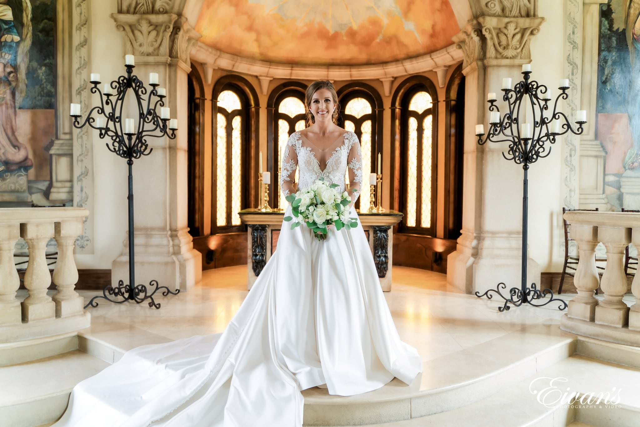 woman in white wedding dress