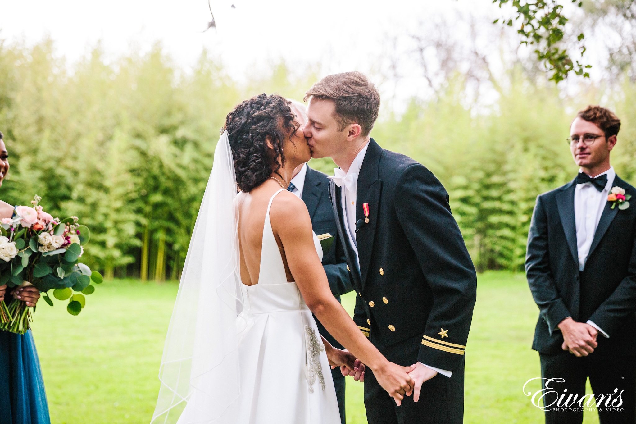 First Kiss Wedding Photos Eivan's Photography & Video