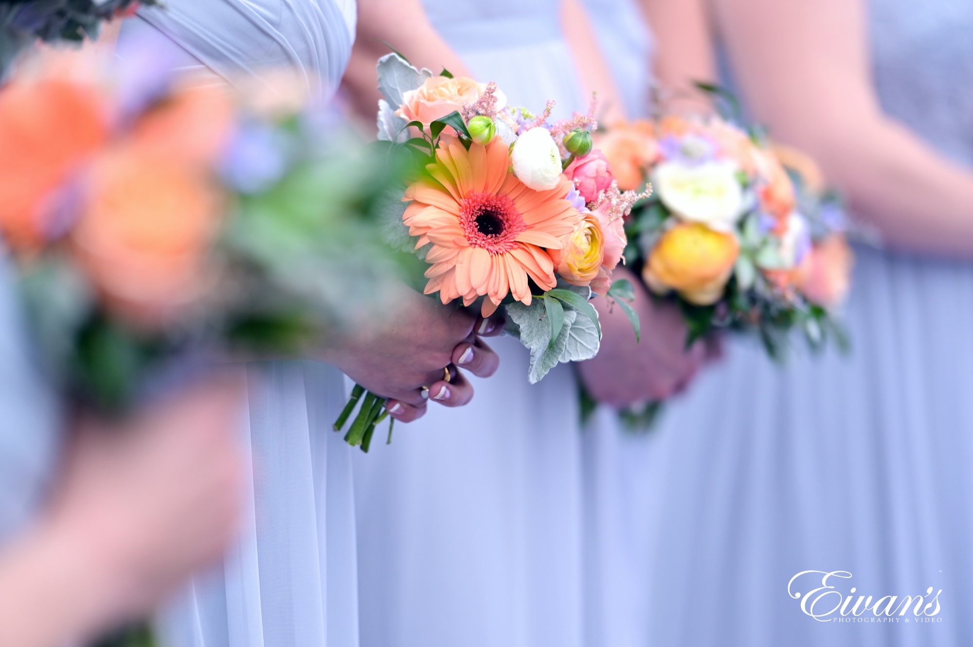 Blue, Orange and Pink Wedding Fashion and Accessories