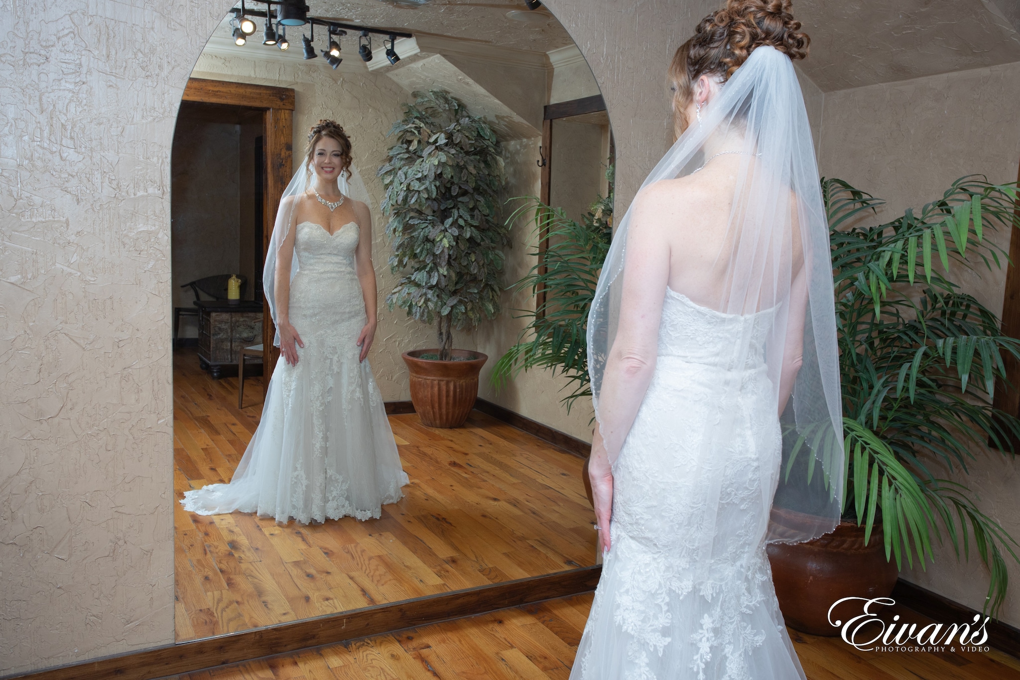 woman in white wedding gown