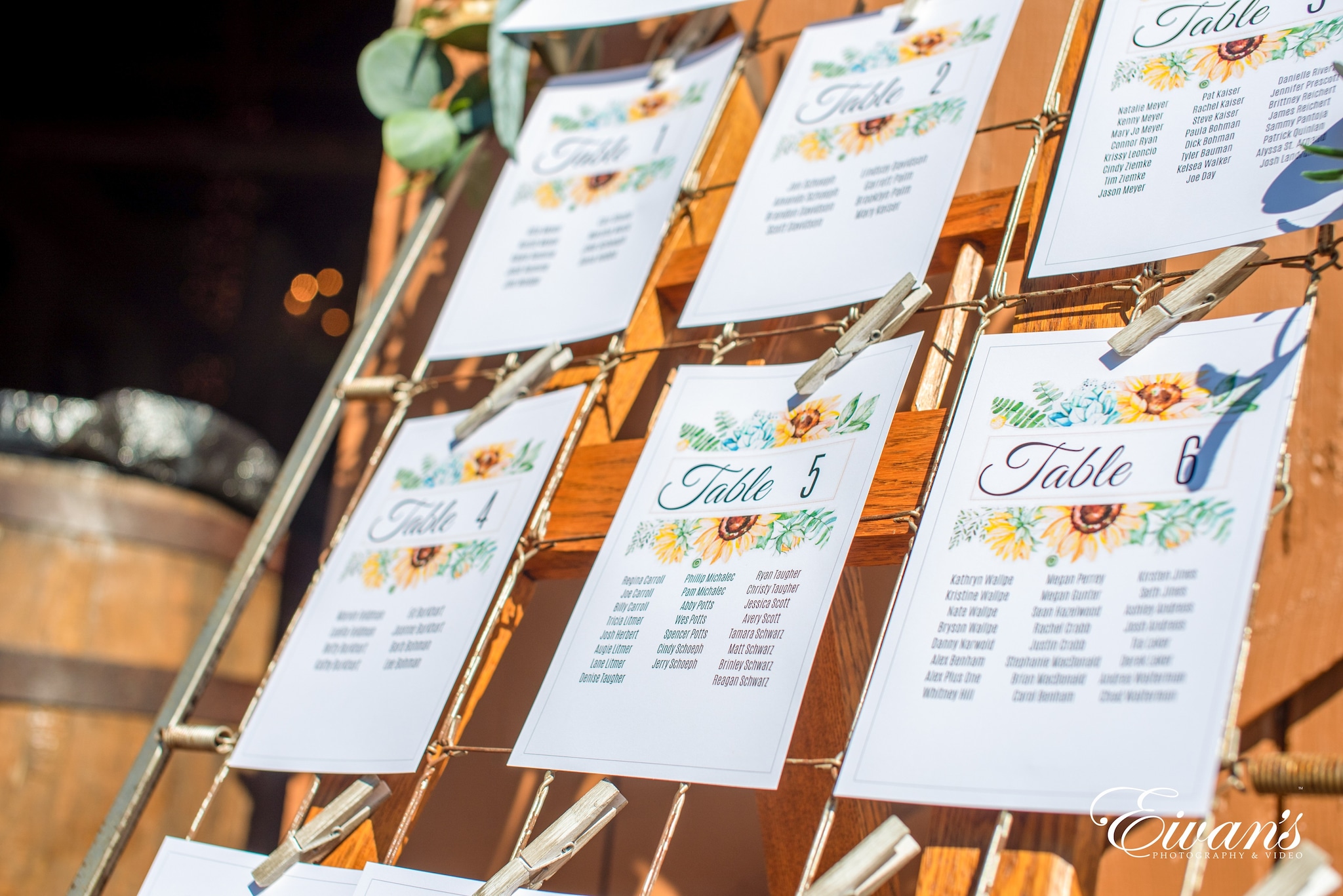 white and brown wooden frame