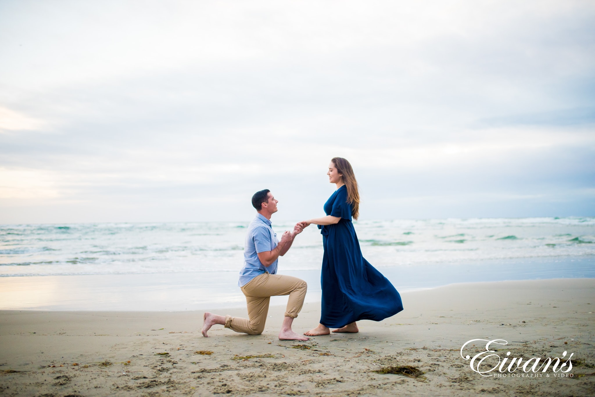 Beach engagement photos