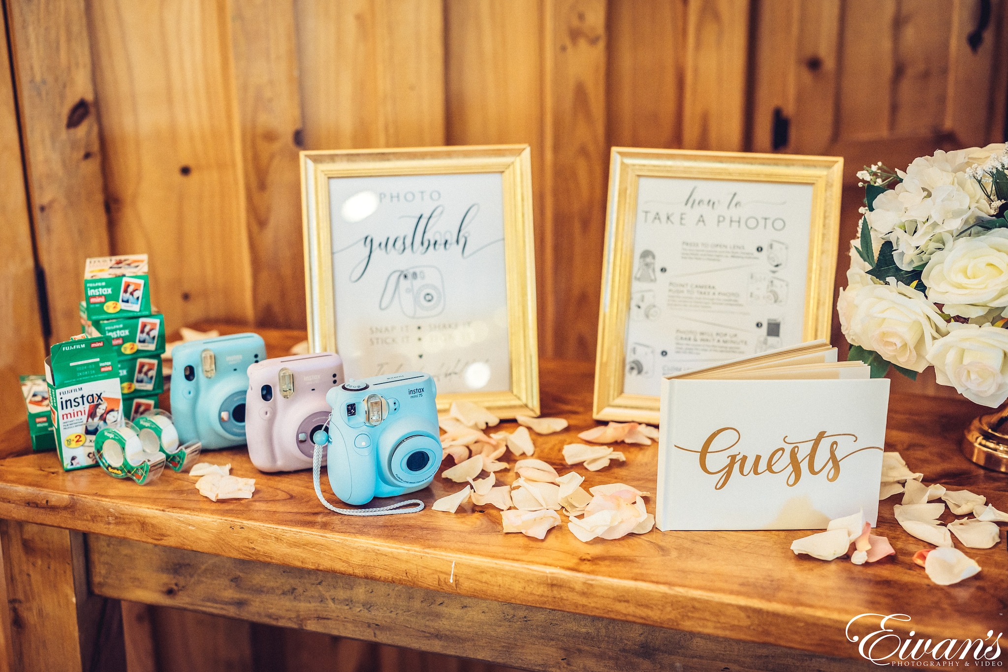 Rerto wedding guestbook, Engraved Rustic Instax Wedding Photo Guestbook  Wooden Boho Instax Wedding Book